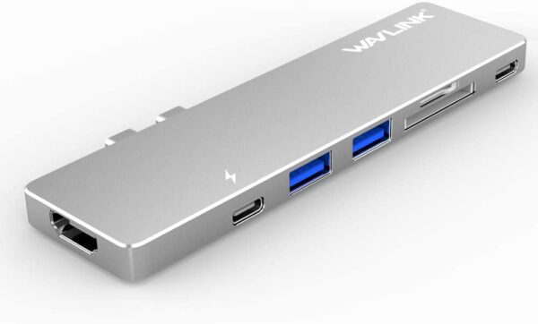 Wavlink MacBook Pro Docking Station Dual 4K Display 7 in 2 Multiport Laptop Docking Station for MacBook Pro 2016+, Upper USB C Port 4K@60Hz & 100W PD